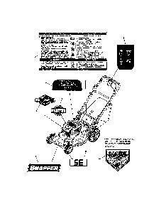 Decal Diagram and Parts List for 130381460  Snapper Lawn Mower
