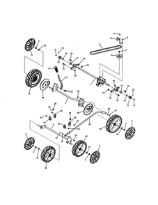 Transmission And Wheels Diagram and Parts List for 7800708 SXPV2270E Snapper Lawn Mower