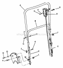 Handles Controls Hand Propelled (Except Commercial) Diagram and Parts List for 21400 80S Snapper Lawn Mower