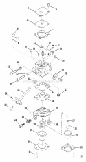 Carburetor Parts (Walbro Wt-92) Diagram and Parts List for 214DCST  Snapper Trimmer