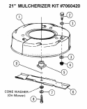 Mulcherizer Diagram and Parts List for 21400 80S Snapper Lawn Mower