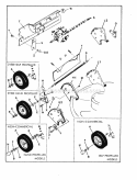Rear Wheels Brackets Latches Guard Diagram and Parts List for 21400 80S Snapper Lawn Mower