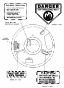 Decals Diagram and Parts List for 21400 80S Snapper Lawn Mower