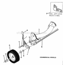 Front Wheels Brackets Latches Commercial Models Diagram and Parts List for 21400 80S Snapper Lawn Mower