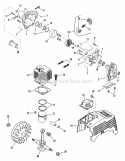 2150RT Clutch Assmy And Piston Assmy Diagram and Parts List for 2150  Snapper Trimmer