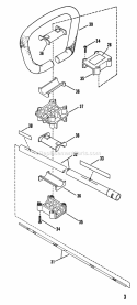 Handle Assembly Diagram and Parts List for 215SST  Snapper Trimmer