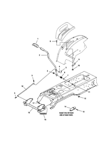 Manual Lift With Cruise Control Diagram and Parts List for YT2050 1694637 Snapper Lawn Tractor