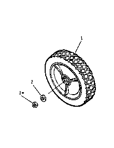 Rear wheels (swivel model) Diagram and Parts List for 84287  Snapper Lawn Mower
