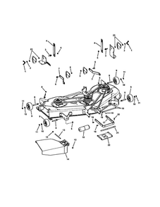 52 Inch Deck Housing Suspension Diagram and Parts List for CLT23460 7800344 Snapper Lawn Tractor
