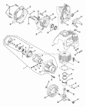 2450RT Clutch Assmy And Piston Assmy Diagram and Parts List for 2450  Snapper Trimmer