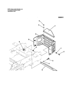 Rear Bumper Diagram and Parts List for 5900709  Snapper Lawn Mower