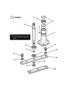 Spindle Diagram and Parts List for 2812523BVE 7800104 Snapper Lawn Mower