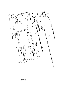 Handles/controls Diagram and Parts List for 13037123  Snapper Lawn Mower