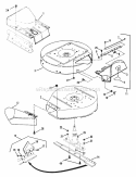 Cutting Decks Deflectors Diagram and Parts List for 280810T  Snapper Lawn Tractor