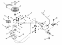 Belts Brakes Interlock Diagram and Parts List for 280812BE  Snapper Lawn Tractor