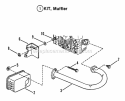 Exhaust Muffler  Engines Diagram and Parts List for 280812BE  Snapper Lawn Tractor