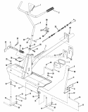 Front End Steering Diagram and Parts List for 280812BE  Snapper Lawn Tractor