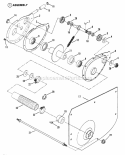 Chain Case LH Fender Diagram and Parts List for 280812BE  Snapper Lawn Tractor
