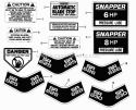 Decals (Part 2) Diagram and Parts List for 280812BE  Snapper Lawn Tractor