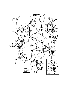 Rear deck/drive idler/brake Diagram and Parts List for SPE361  Snapper Lawn Mower