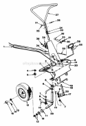 Front Wheels Front End And Steering Diagram and Parts List for 268XS 86698 Snapper Lawn Tractor