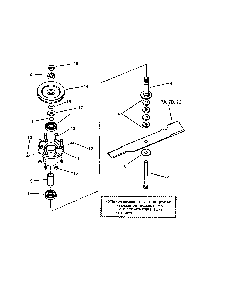 Cutter housing Diagram and Parts List for SPA610-  Snapper Lawn Mower