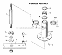 Spindle Assembly Diagram and Parts List for 26063  Snapper Lawn Tractor