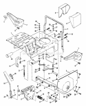Main Case (Solid Seat Mount) Diagram and Parts List for 300915BE  Snapper Lawn Tractor