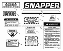 Decals Diagram and Parts List for 25657BE  Snapper Lawn Tractor