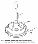 Drive Disc Assembly Diagram and Parts List for 25657BE  Snapper Lawn Tractor