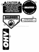 Decals (Series 18) (Part 2) Diagram and Parts List for 281318BE 84381 Snapper Lawn Tractor