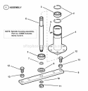 Spindle Diagram and Parts List for 281320BE  Snapper Lawn Tractor