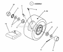 Wheels Front Diagram and Parts List for 281320BE  Snapper Lawn Tractor