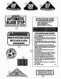 Decals (Part 1) Diagram and Parts List for 281320BE  Snapper Lawn Tractor