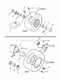 Wheels Front  Rear Group Diagram and Parts List for 2812524BVE 7800785 Snapper Lawn Tractor