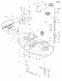 54 Mower Deck - Housing Cover  Spindles Group Diagram and Parts List for 355ZB2654 5900748 Snapper Lawn Tractor
