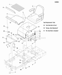 Seat Mount  Floor Group Diagram and Parts List for 355ZB2654 5900748 Snapper Lawn Tractor