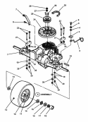 Hydro Drive  Rear Wheel Assemblies Diagram and Parts List for 381451HBVE 84393 Snapper Lawn Tractor