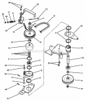 Center Spindle Assembly Diagram and Parts List for 381451HBVE 84393 Snapper Lawn Tractor