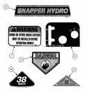 Decals (Part 2) Diagram and Parts List for 381451HBVE 84393 Snapper Lawn Tractor
