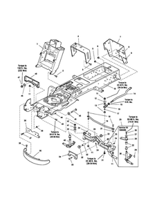 Frame-Manual Steering Diagram and Parts List for GT23540 1694621 Snapper Lawn Tractor