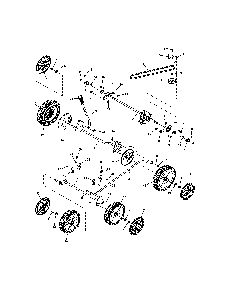 Transmission & wheels Diagram and Parts List for 13037130  Snapper Lawn Mower