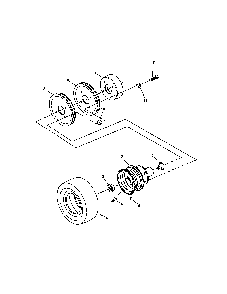 Traction, rear wheel Diagram and Parts List for SPE361  Snapper Lawn Mower