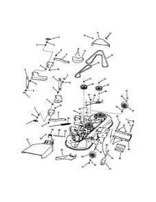 46 Inch Mower Deck Diagram and Parts List for LT24520 7800317 Snapper Lawn Tractor
