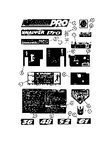 Part Location Diagram of 7073594 Snapper Decal, Caution