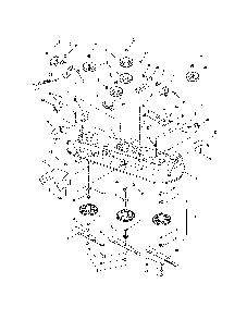 46" deck-housing/arbors/blades Diagram and Parts List for 28838  Snapper Lawn Tractor