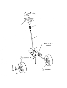 Steering Diagram and Parts List for SLT23460FC 7800318 Snapper Lawn Tractor