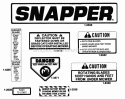 Decals Diagram and Parts List for 25084BS  Snapper Lawn Tractor