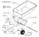 Dump Cart Accessory Diagram and Parts List for 25084BS  Snapper Lawn Tractor