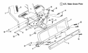 SnowDozer Plow Accessory Diagram and Parts List for 25084BS  Snapper Lawn Tractor